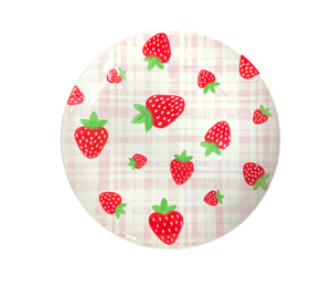 Burr Ridge Strawberry Plaid Plate