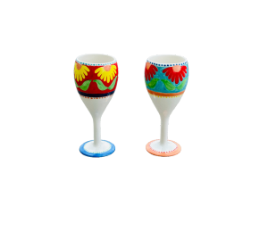 Burr Ridge Floral Wine Glass Set