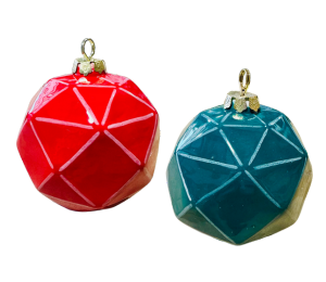 Burr Ridge Jewel Toned Faceted Ornament